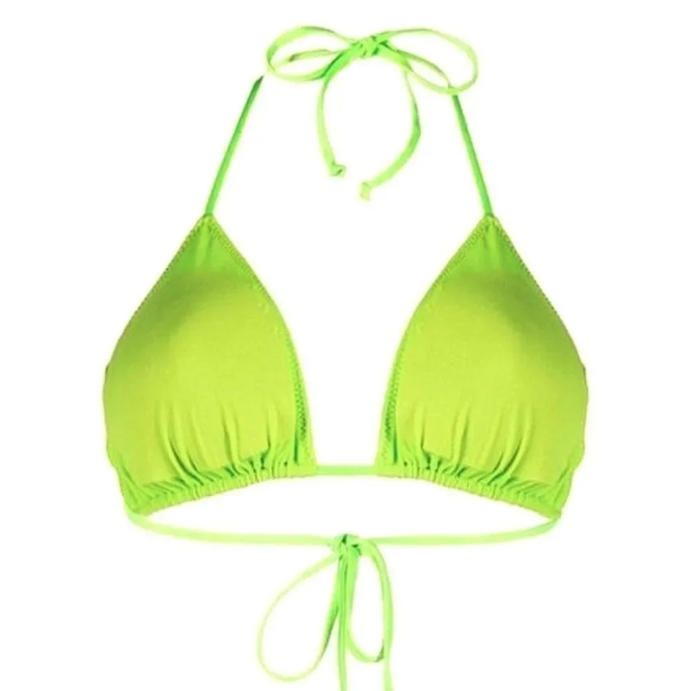 Becca Women's Classic Triangle neon yellow Top & Bottom Two Piece Set Si…